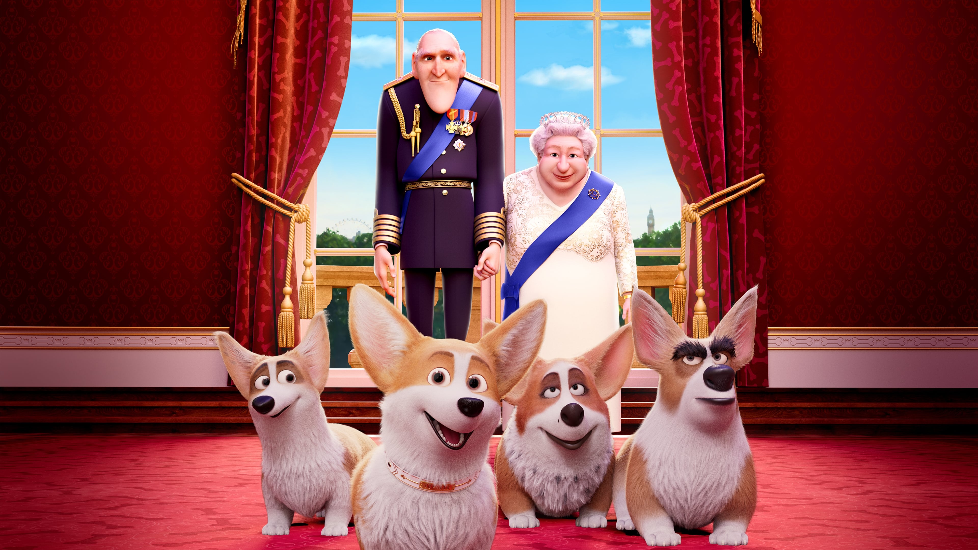 The Queen's Corgi Poster