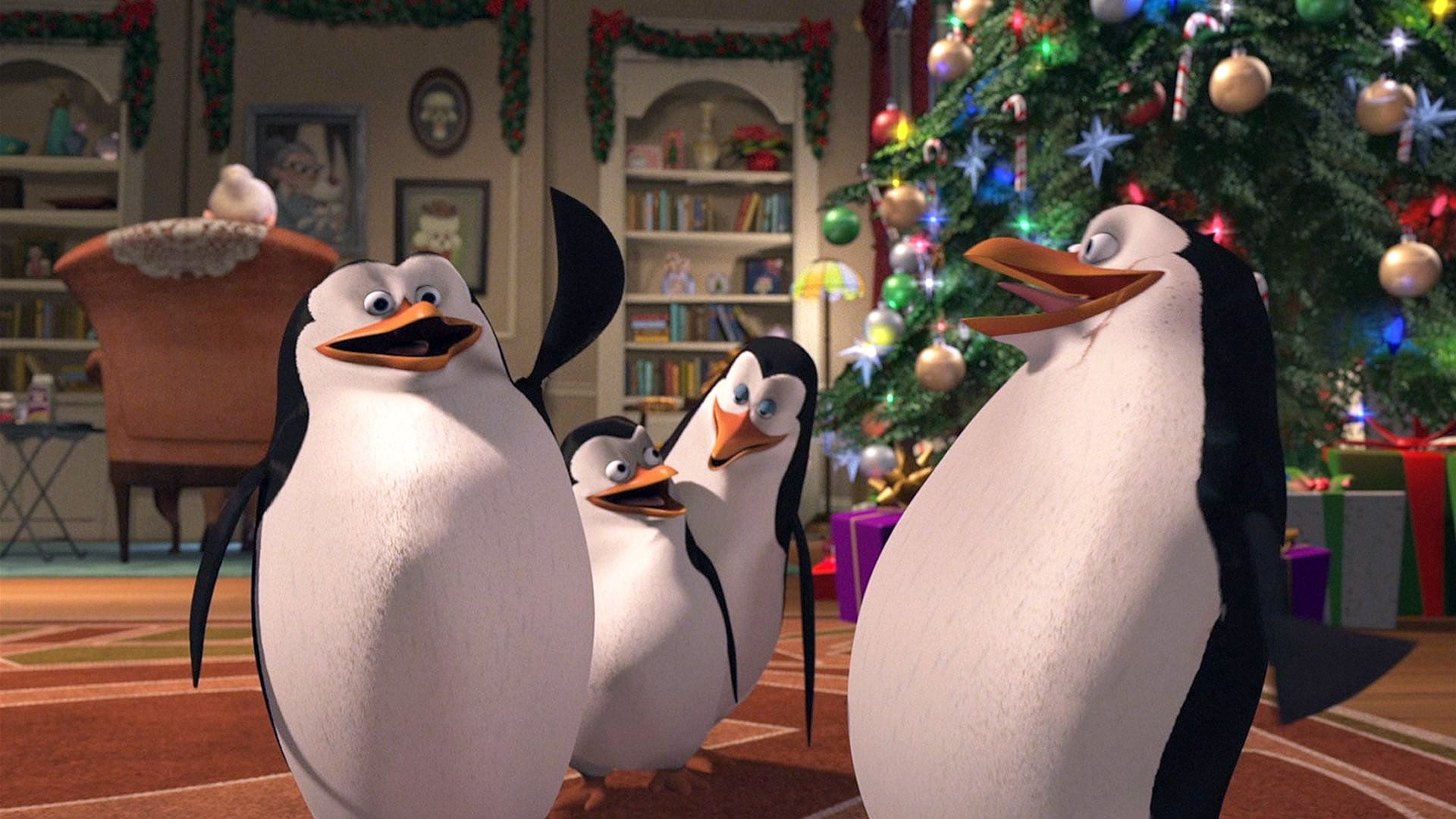 The Madagascar Penguins in a Christmas Caper Poster