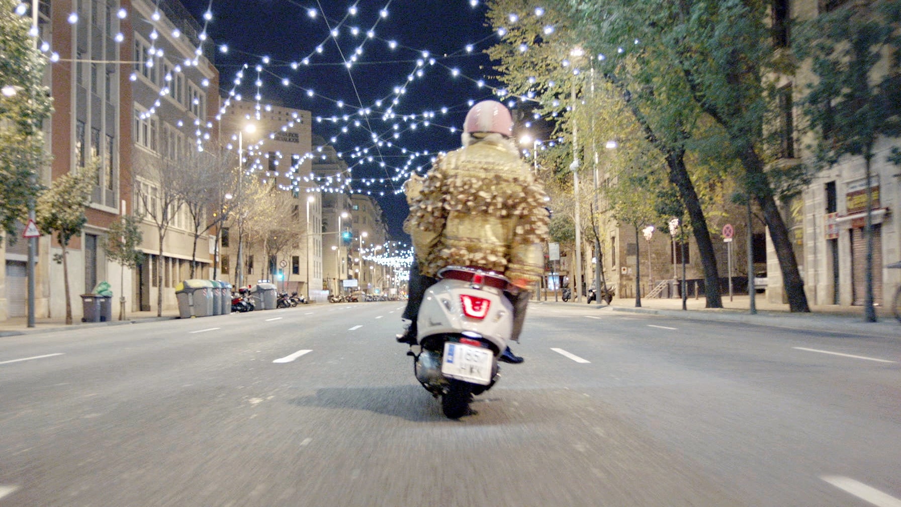 Barcelona Christmas Night Poster